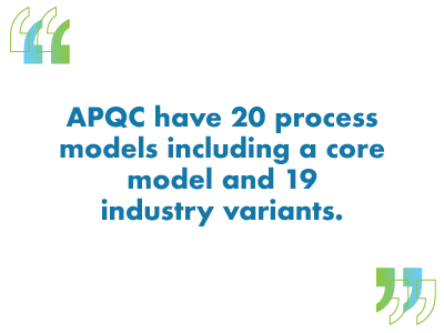 APQC have 20 process models including a core model and 19 industry variants.